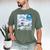 Frutiger Aero Aesthetic Tech Great Wave Of Kanagawa Fishes Men's Comfort Colors T-Shirt Moss