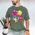 Frutiger Aero Aesthetic Tech Orb Pattern Heart Cherry Lips Raglan Baseball Tee Men's Comfort Colors T-Shirt Moss