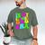 In My Glowing Dad Era Groovy Colorful Bright Men's Comfort Colors T-Shirt Moss