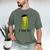Graduation Cap Wearing Big Dill Pickle I Did It Graduate Fun Men's Comfort Colors T-Shirt Moss