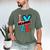 I Heart Books Love Reading Red And Stripe Animated Cat For Men Women Girls Kids Men's Comfort Colors T-Shirt Moss