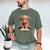 Highland Cow Reading Book Bookworm Men's Comfort Colors T-Shirt Moss