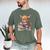 Highland Cow Reading Book Librarian Library Men's Comfort Colors T-Shirt Moss