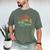 Hooked On Being Dad Fishing Dad Father's Day Men's Comfort Colors T-Shirt Moss
