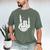 Just A Dad Who Always Came Back 2 Sided Skeleton Men's Comfort Colors T-Shirt Moss