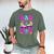 Let's Roll Dad Of The Birthday Girl Roller Skate Birthday Men's Comfort Colors T-Shirt Moss