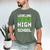 Leveling Up To High School Tee Shirt Gaming Graduation Men's Comfort Colors T-Shirt Moss