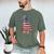 Patriotic Pitbull American Flag 4th Of July Dog Pitbull Dad Men's Comfort Colors T-Shirt Moss
