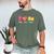 Peace Love Books Reader Librarian Library Book Men's Comfort Colors T-Shirt Moss