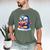 Penguin Reading a Book Animal Men's Comfort Colors T-Shirt Moss