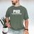PHD Permanent Head Damage Doctoral Degree PHD Graduation Men's Comfort Colors T-Shirt Moss