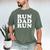 Run Dad Run Marathon Running Spectator Shirt T-Shirt Men's Comfort Colors T-Shirt Moss