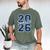 Senior 2026 Graduation Varsity Navy Blue On The Back Men's Comfort Colors T-Shirt Moss