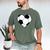 Soccer Ball Heart Idea For Mom Dad Kids T-Shirt Men's Comfort Colors T-Shirt Moss