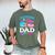 Touchdown Or Tutu Dad Loves You Gender Reveal Family Men's Comfort Colors T-Shirt Moss