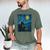 Van Gogh Starry Night Fantasy Reader Dragon Reading Book Men's Comfort Colors T-Shirt Moss