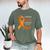 I Wear Orange In Memory Of My Dad Leukemia Awareness Cancer Men's Comfort Colors T-Shirt Moss