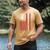 4th Of July US Flag Cheer Dad Shirt For Father's Cheer Men's Comfort Colors T-Shirt Mustard