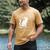 Antisocial Introvert Cat With Coffee On Computer Emo Goth Men's Comfort Colors T-Shirt Mustard