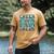 Cheer Dad Daddy Bow Sport Cheerleader Cheerleading Teal Blue Men's Comfort Colors T-Shirt Mustard