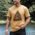 Christmas Tree Bookshelf Book Lover Library Men's Comfort Colors T-Shirt Mustard