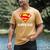 DC Comics Superman Father's Day Super Dad Logo Men's Comfort Colors T-Shirt Mustard