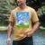 Frutiger Aero Aesthetic Tech Cherry Blossom Fishes Bubbles Men's Comfort Colors T-Shirt Mustard