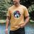 Proud Husky Dad American Flag Patriotic Husky Dad Men's Comfort Colors T-Shirt Mustard