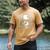 Rabbit Reading Book Full Moon Lake Scenery Men's Comfort Colors T-Shirt Mustard