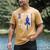 I Wear Blue For My Dad Colon Cancer Awareness Blue USA Flag Men's Comfort Colors T-Shirt Mustard