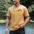 Worlds Okayest Golfer Retro Golf Joke Dad Men Women Kids Men's Comfort Colors T-Shirt Mustard