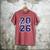 Class Of 2026 Graduation Varsity Navy Blue Letters Premium Tri-Blend Men's Comfort Colors T-Shirt Crimson
