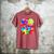 Frutiger Aero Aesthetic Tech Orb Pattern Heart Cherry Lips Raglan Baseball Tee Men's Comfort Colors T-Shirt Crimson