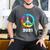 2021 Graduation Class Year Tie Dye Peace Sign Graduate Shirt Men's Comfort Colors T-Shirt Pepper