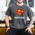 DC Comics Superman Father's Day Super Dad Logo Men's Comfort Colors T-Shirt Pepper