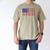 American Flag Fishing-Shirt Men Kids Bass Fish Dad Patriotic Men's Comfort Colors T-Shirt Khaki