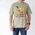Cat Reading Books Men's Comfort Colors T-Shirt Khaki