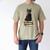 Cat Sitting On Books Men's Comfort Colors T-Shirt Khaki