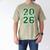 Class Of 2026 Graduation Varsity Green And On The Back Men's Comfort Colors T-Shirt Khaki
