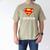 DC Comics Superman Father's Day Super Dad Logo Men's Comfort Colors T-Shirt Khaki