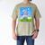 Frutiger Aero Aesthetic Tech Cherry Blossom Fishes Bubbles Raglan Baseball Tee Men's Comfort Colors T-Shirt Khaki