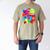 Frutiger Aero Aesthetic Tech Orb Pattern Heart Cherry Lips Raglan Baseball Tee Men's Comfort Colors T-Shirt Khaki