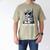 Tabby Daddy Cat Dad Graphic Grey Tabby Cat Lover Men's Comfort Colors T-Shirt Khaki
