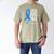 I Wear Blue For My Dad Shirt ALS Awareness Tshirt Men's Comfort Colors T-Shirt Khaki