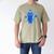 Yk2 Grunge Earthy Blue Cat With Stars Tomboy 90s Nostalgia Premium Tri-Blend Men's Comfort Colors T-Shirt Khaki