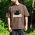 Cat On Open Book Mushrooms Ferns Dark Academia Men's Comfort Colors T-Shirt Espresso