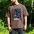 Color Graphic The Introvert Tarot Card Raglan Baseball Tee Men's Comfort Colors T-Shirt Espresso