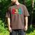Disney Mickey And Friends Mickey Minnie Dad Collegiate Logo Men's Comfort Colors T-Shirt Espresso