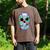 Frutiger Aero Aesthetic Tech Skull Computer Fishes Raglan Baseball Tee Men's Comfort Colors T-Shirt Espresso