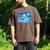 Frutiger Aero Dolphin Sunset Ocean With Palm Trees Y2k Men's Comfort Colors T-Shirt Espresso